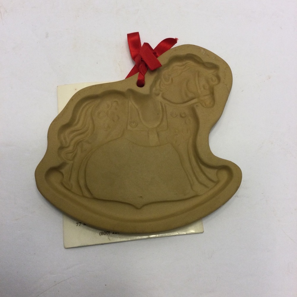 Brown Bag Cookie Art Stone Wear Mold Rocking VTG 1986 with Recipe Book